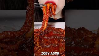 ASMR SPICY OCTOPUS ENOKI MUSHROOMS shorts [upl. by Bree]