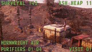 Fallout 76 Surveyal Project 142  Ash Heap 11  Hornwright Air Purifiers 0104 [upl. by Sidnak]