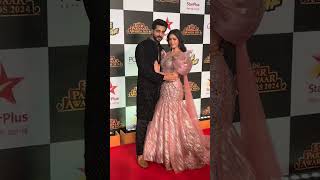 Hiba Nawab amp Krushal Ahuja get romantic at red carpet hibanawab jhanaklatestpromo jhanakserial [upl. by Annahsor]