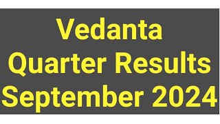 Vedanta share latest quarter results today Vedanta share Q2 results 2024 Vedanta share results [upl. by Mylander]