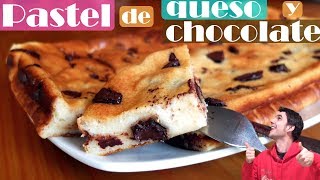 PASTEL de QUESO y CHOCOLATE😍🍫😋 SÚPER FÁCIL y RÁPIDO Receta  406 [upl. by Storfer573]