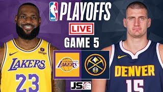 Los Angeles Lakers vs Denver Nuggets Game 5  NBA Playoffs Live Scoreboard [upl. by Amara809]