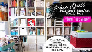 CRAFT ROOM TOUR Ikea Kallax Raskogs Custom Desk Filming Set Up and More [upl. by Filipe]