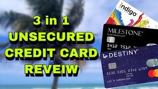 DESTINY  MILESTONE  INDIGO UNSECURED MASTERCARD REVIEW AND TIPS GET APPROVED WITH BAD CREDIT [upl. by Onaimad979]