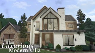 Bloxburg Modern Luxurious Villa  Speedbuild  Roblox Bloxburg [upl. by Tiphane]