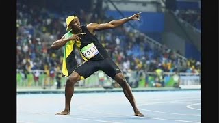 Usain Bolt win historic Olympic 100m gold in Rio [upl. by Yendroc932]