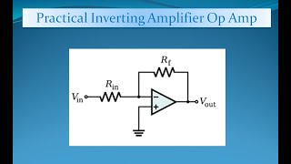 Practical Inverting Amplifier Circuit  Closed loop gain derivation  Inverting Amplifier [upl. by Atteuqihc]