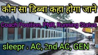 Train coach position kaise pata kare  Train PNR status  Train Running Status  Availability Seat [upl. by Weston]