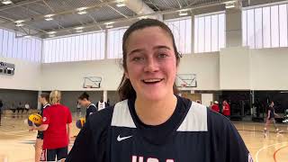 Dallas Wings forward Maddy Siegrist on Curt Miller USA women’s basketball 3x3 development camp [upl. by Yroj]