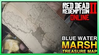 Blue Water Marsh Treasure Map Rank Up  Red Dead Redemption 2 Online  RDR2 Online Treasure [upl. by Oicneconi435]