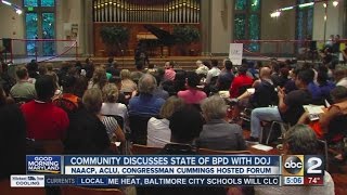 Community discusses the state of Baltimore Police with the DOJ [upl. by Dobson]