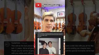 TwoSetViolin Quitting YouTube twosetviolin shorts classicalmusic [upl. by Pass23]