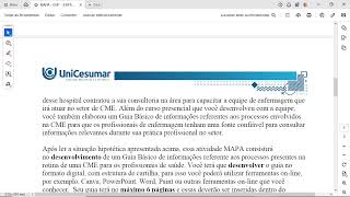 “A Central de Materiais e Esterilização CME é o ambiente institucional em que ocorre o processamen [upl. by Waneta994]