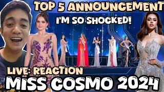 MISS COSMO TOP 5 ANNOUNCEMENT  MISS COSMO 2024 THE GRAND FINALE  LIVE REACTION [upl. by Aguayo897]