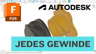 Selber Gewinde erstellen mit jeder Form Fusion Tutorial CAD Deutsch [upl. by Shirleen170]