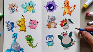 HOW TO DRAW POKEMON  Easy Tutorial for Beginners [upl. by Ayalat]