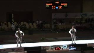 6042011 mf CHM Team Mer Morte place 3 4 podium FRANCE FRA 45 vs RUSSIA RUS 31 sd no [upl. by Gnek149]