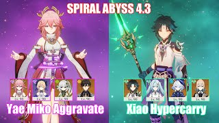 C0 Yae Miko Aggravate amp C0 Xiao Furina Hypercarry  Spiral Abyss 43  Genshin Impact [upl. by Laup]