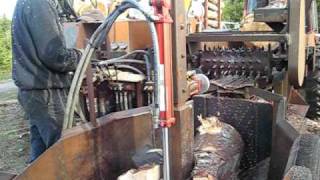 Firewood Processor  Splitting View [upl. by Irrep652]