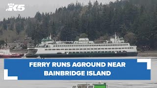 Ferry runs aground near Bainbridge Island leaving over 600 stranded on board [upl. by Amla]