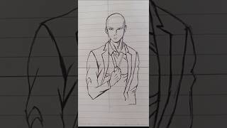 Saitama drawing😎one punch man ytshorts drawing art youtubeshorts [upl. by Elletnuahc]