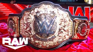 TRIPLE H REVEALS NEW WORLD HEAVYWEIGHT CHAMPIONSHIP BELT  WWE Raw Highlights 42423  WWE on USA [upl. by Otrevlig]