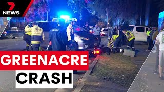 Bystanders save motorbike riders life after crash in Greenacre western Sydney  7NEWS [upl. by Kalin640]