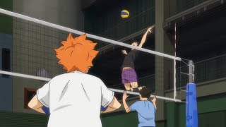 Hinata Learns how to Receive Balls Haikyuu To The Top [upl. by Anyalram655]