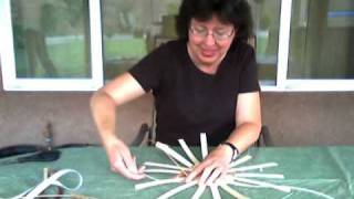 Basket Weaving Video 14Berry BasketAdding more spokes [upl. by Eissat]