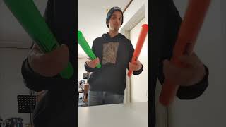 Boomwhacker drum rudiments drumming rudiments havingfun [upl. by Joellyn]