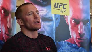 Media Scrum with Georges StPierre ahead of UFC 217 [upl. by Dobb]