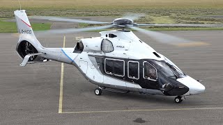 New Airbus Helicopters H160 on delivery flight landing at Nancy airport [upl. by Wilkison542]