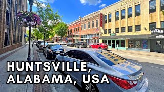 Huntsville Alabama USA  Walking Tour of Downtown Huntsville  4K [upl. by Eldredge]