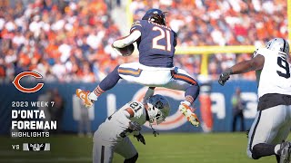 DOnta Foremans best plays from 3TD game  Week 7 [upl. by Tiffy418]