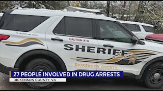 Drug roundup involving 27 people announced in Dickenson County [upl. by Oiracam]