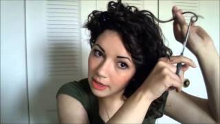 Cutting Curly Hair  How to give yourself a Devatype cut [upl. by Nomead]