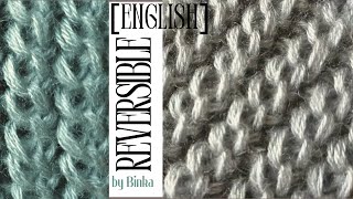 English Reversible Chain Stitch How to knit the easiest onerow repeat original stitch [upl. by Ime45]