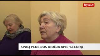 Spalį pensijos didėja apie 113 eurų [upl. by Eckardt948]