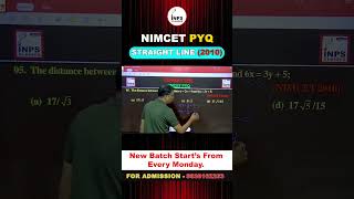 NIMCET Straight Line PYQ  INPS Classes [upl. by Ontine97]