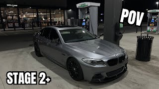 TUNED STAGE 2 BMW F10 535i NIGHT TIME POV [upl. by Annirac]