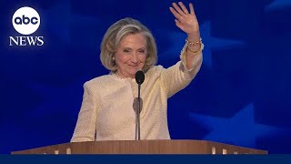 FULL SPEECH Hillary Clinton gets standing ovation as she fires up DNC crowd [upl. by Nnylorac793]