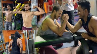 parmeet singh arm wrestling monster Panja kusti At gym [upl. by Newmann]