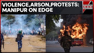 Manipur Violence Spills  Arson Protests Horror On Imphal Ground Tear Gas Shelling By Cops  News [upl. by Noraha]