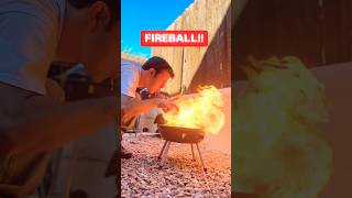 Lighting the BBQ with a FIREBALL 😱🔥🍖 shorts fireball bbq [upl. by Hardwick]