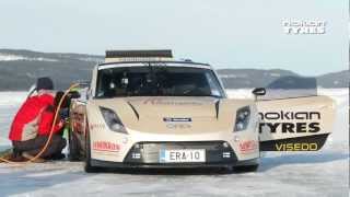 Fastest on Ice electric car ERA with Nokian Hakkapeliitta 7s [upl. by Alek150]