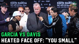 Gervonta Davis vs Ryan Garcia Heated Face Off “You look DRAINED” [upl. by Hgielime]