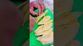 How to Cut and Fry Plantains Perfectly Every Time shorts [upl. by Ylerebmik]