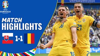 Slovakia vs Romania  11  Highlights  UEFA Euro 2024 [upl. by Attikin]