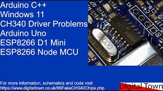 Arduino C Arduino Uno ESP8266 CH340 driver problems with Windows 11 [upl. by Crosley144]