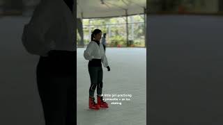 Little girl performing pirouette on ice skating skating sports icedancing pirouette dancevideo [upl. by Haslett]